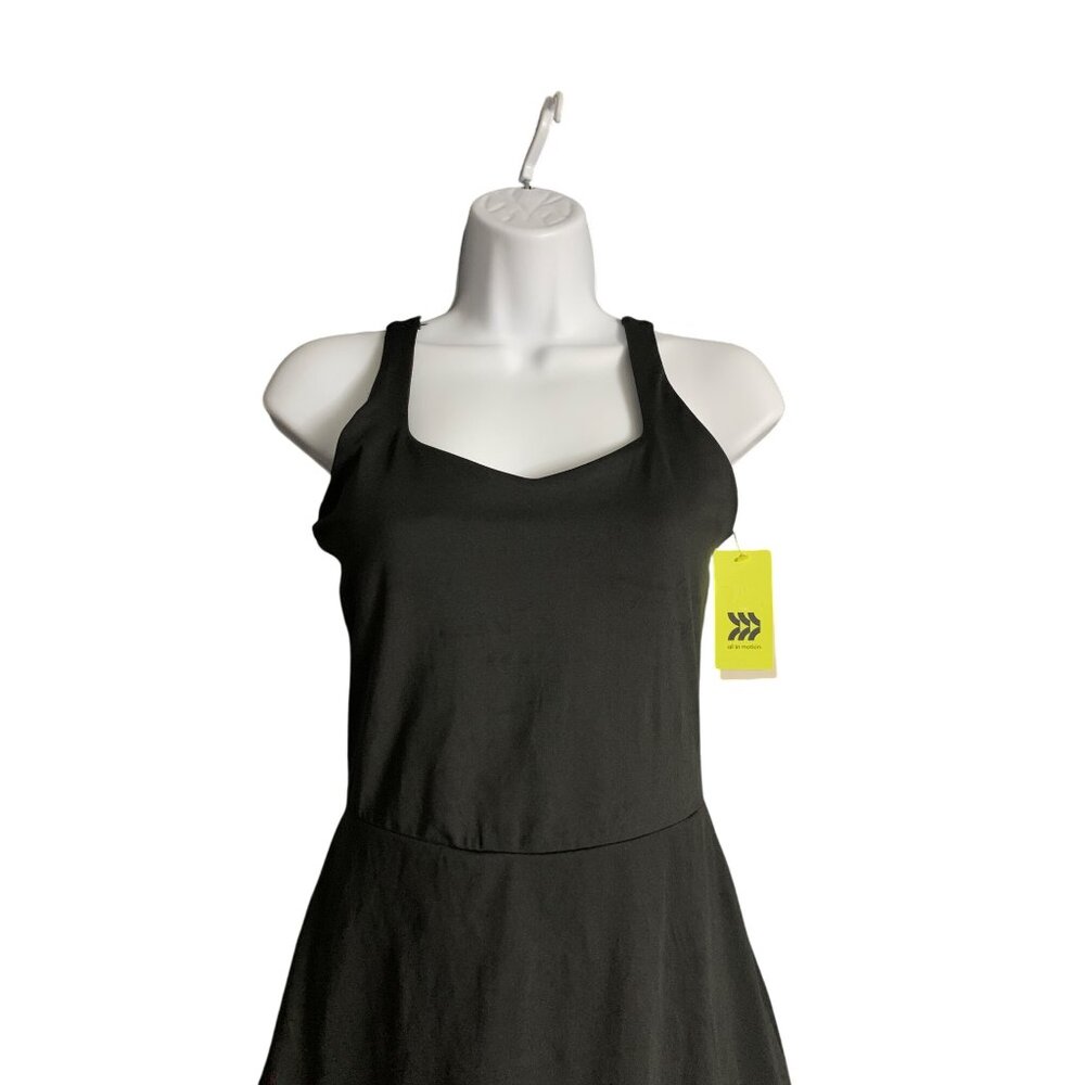 All In Motion Womens Black Activewear Knit Halter Dress Built-In Short Size XS - Picture 5 of 15